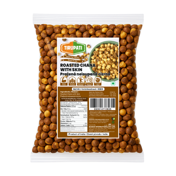 Tirupati Roasted Chana with Skin Salted (500g)